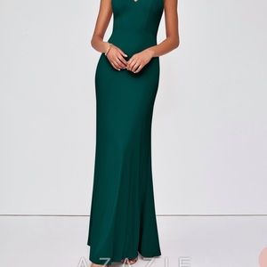Azazie Satara dress in Pine